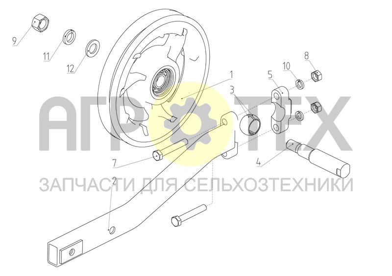 Ролик натяжной (РСМ-10.01.30.330В) (№3 на схеме)